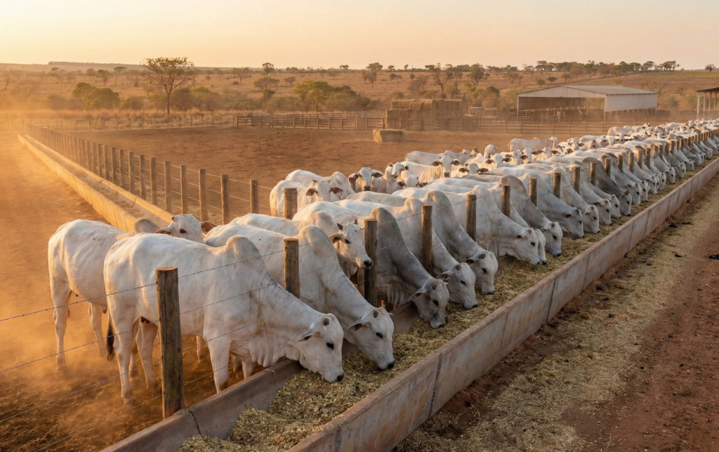 imagem de confinament ode gado nelore