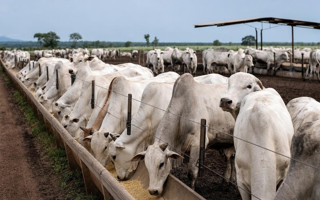 Gráfico comparativo do custo alimentar no confinamento em agosto nas regiões Centro-Oeste e Sudeste